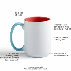 Cricut® Blank Beveled Ceramic Mug, 15oz.