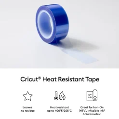 Cricut Blue Heat Resistant Tape, 0.75 in x 52 ft, 3 ct