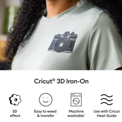 Cricut 3D Iron-On Bold Sampler Sheets, 12 in x 12 in, 5 ct