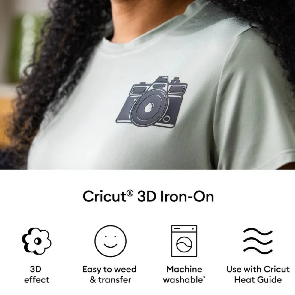 Cricut 3D Iron-On Bold Sampler Sheets, 12 in x 12 in, 5 ct