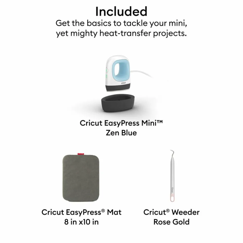 Cricut EasyPress Mini™ + Mat & Weeder Bundle
