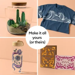 Cricut Explore 5 Card Making & Vinyl Bundle with Smart Vinyl, Smart Iron-On Samplers & Card Kit | Cricut Machine for Cards, Decals & Crafts