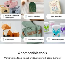 Cricut Explore 5 Card Making & Vinyl Bundle with Smart Vinyl, Smart Iron-On Samplers & Card Kit | Cricut Machine for Cards, Decals & Crafts