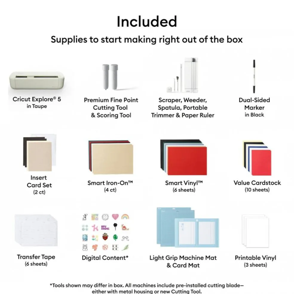 Cricut Explore 5 Vinyl & Card Making Bundle