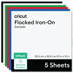 Cricut Flocked Iron-On Classics Sheets, 12 in x 12 in, 5 ct