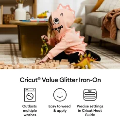 Cricut Glitter Value Iron-On for Sparkle, 10 in x 8 ft