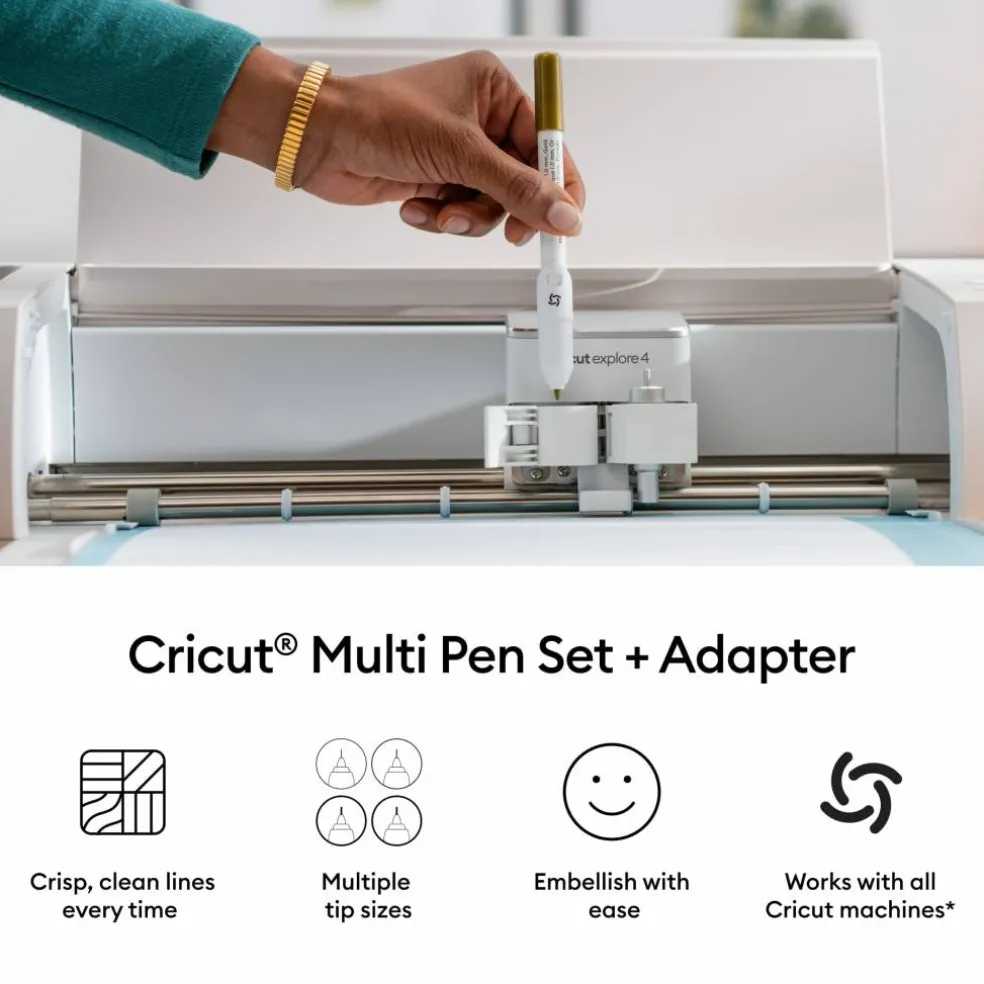 Cricut® Gold Sampler Multi Pen Set + Adapter