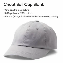 Cricut® Gray Ball Cap Blank, 12ct.