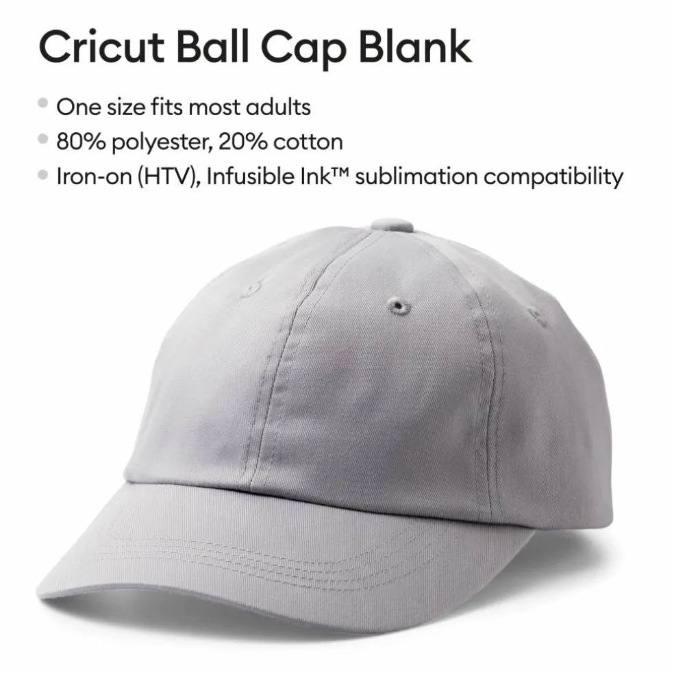 Cricut® Gray Ball Cap Blank, 12ct.