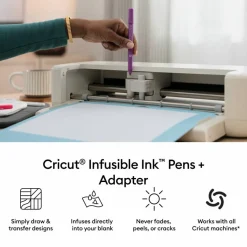 Cricut® Infusible Ink™ 1mm Watercolor Splash Sampler Sublimation Markers, 3ct. with Adapter