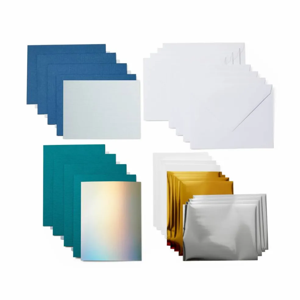Cricut Joy™ A6 Foil Transfer Insert Cards, Blue Lagoon Sampler