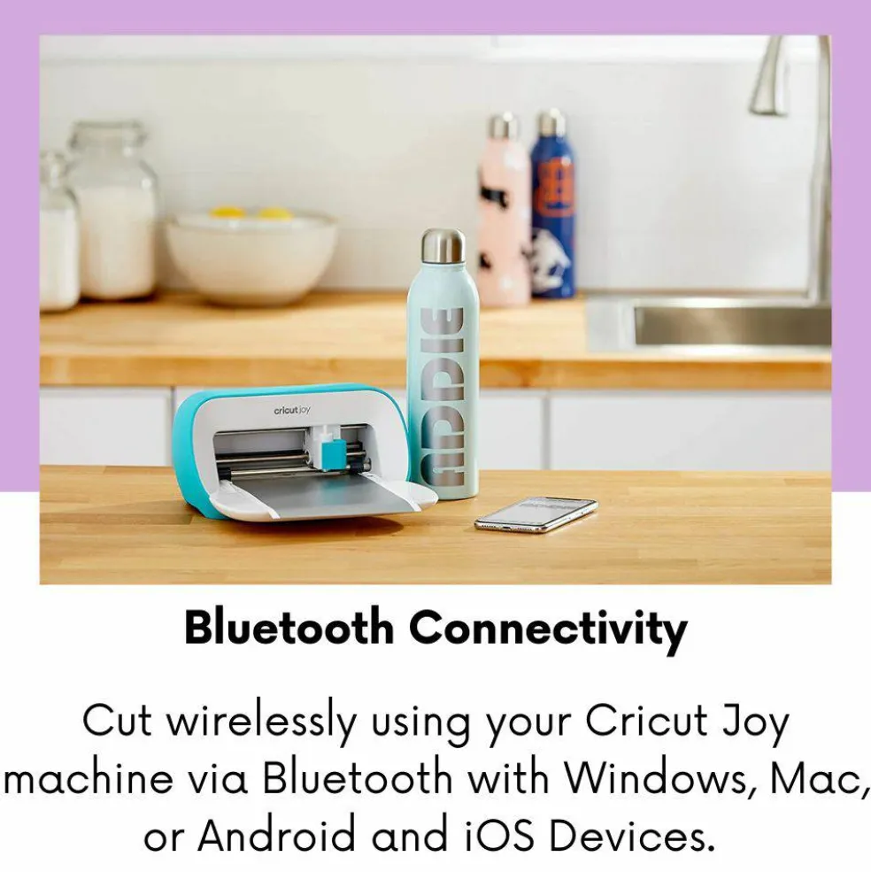 Cricut Joy Cutting Machine Bundle with 7 Smart Iron-On Rolls - Compact Vinyl Cutter for Custom Apparel & DIY Crafts