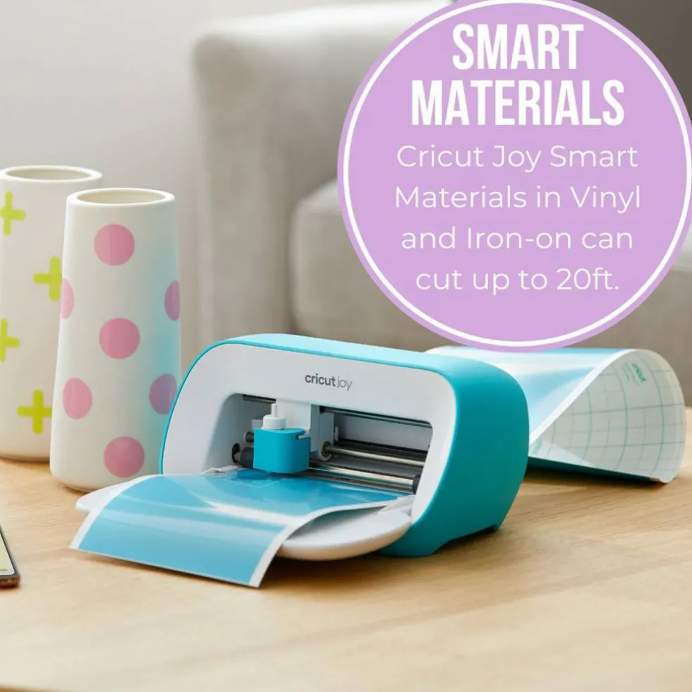 Cricut Joy Cutting Machine Bundle with 7 Smart Iron-On Rolls - Compact Vinyl Cutter for Custom Apparel & DIY Crafts