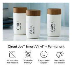Cricut Joy Smart Vinyl Rolls, Permanent Core Colors, 5.5 in x 3 ft, 6 Count