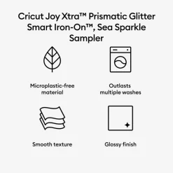 Cricut Joy Xtra™ Prismatic Glitter Smart Iron-On™ Sea Sparkle Sampler