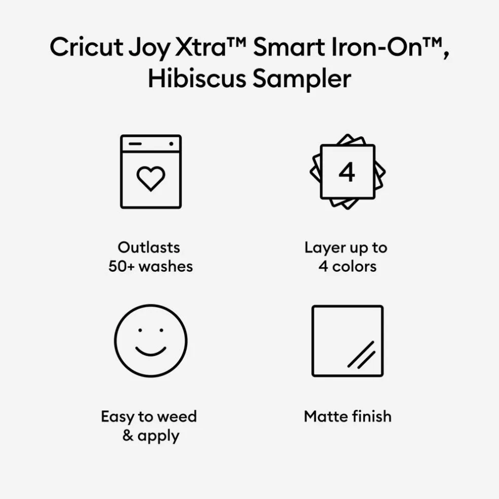 Cricut Joy Xtra™ Smart Iron-On™ Hibiscus Sampler, 3ct.