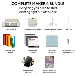 Cricut Maker 4 EasyPress SE and Craft Materials Bundle
