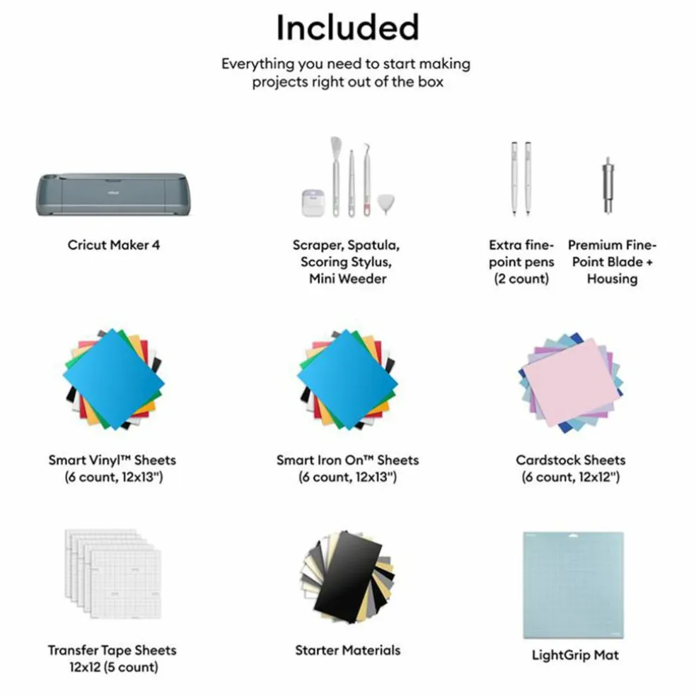 Cricut Maker® 4 in Sage & Essentials Bundle