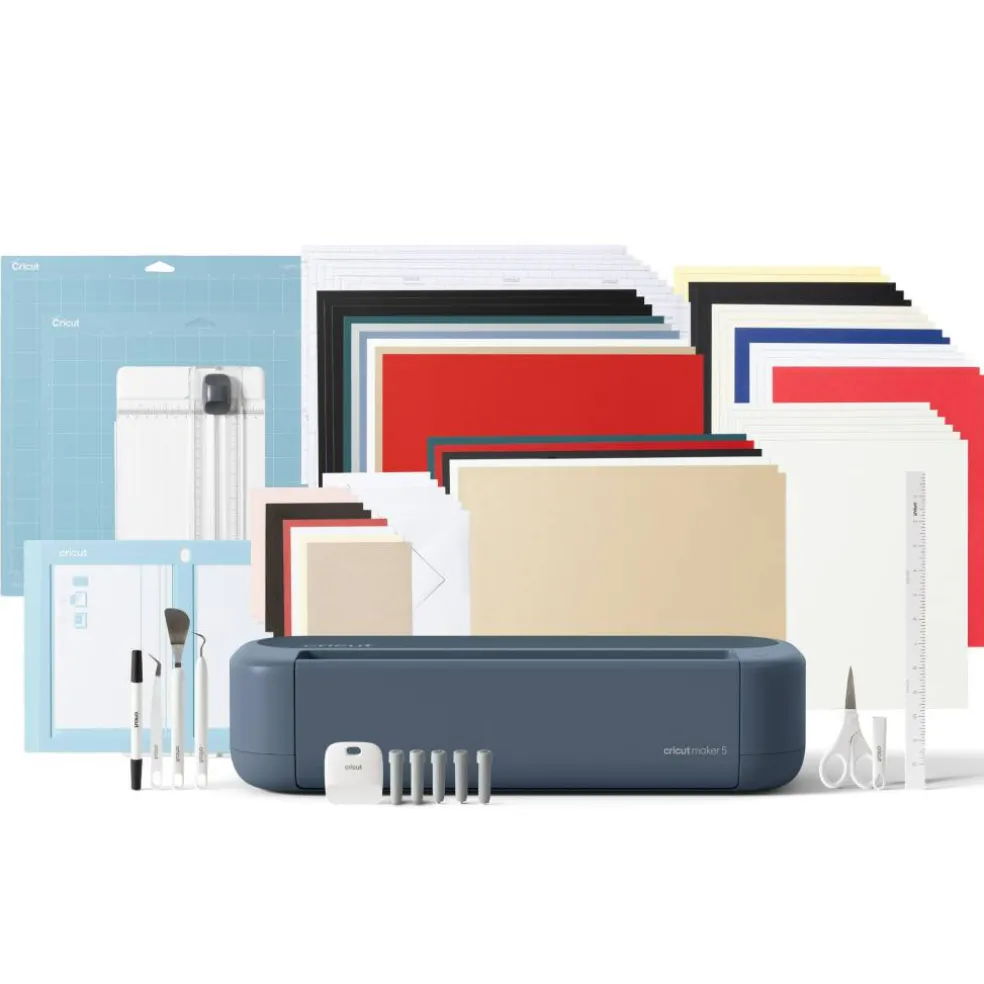 Cricut Maker® 5 in Slate Blue & Deluxe Bundle