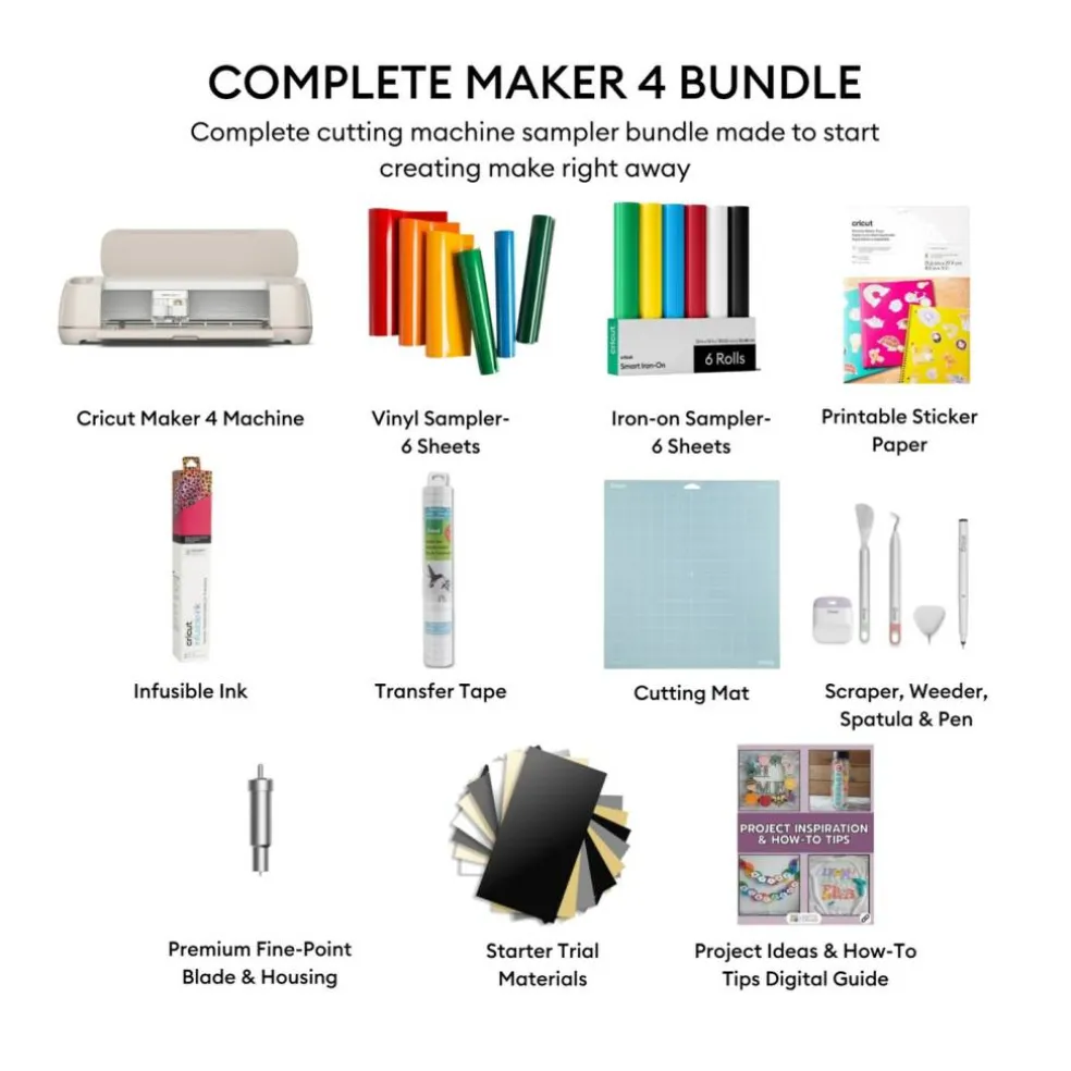 Cricut Maker 4 Sticker Making Bundle for Beginners