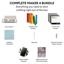 Cricut Maker 4 Vinyl and Iron-On DIY Project Bundle