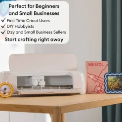 Cricut Maker 4 with EasyPress 3 Heat Press and Materials Bundle Corded Electric Die-Cutting Machine