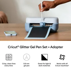 Cricut® 0.8mm Glitter Gel Pens, 3ct. with Adapter