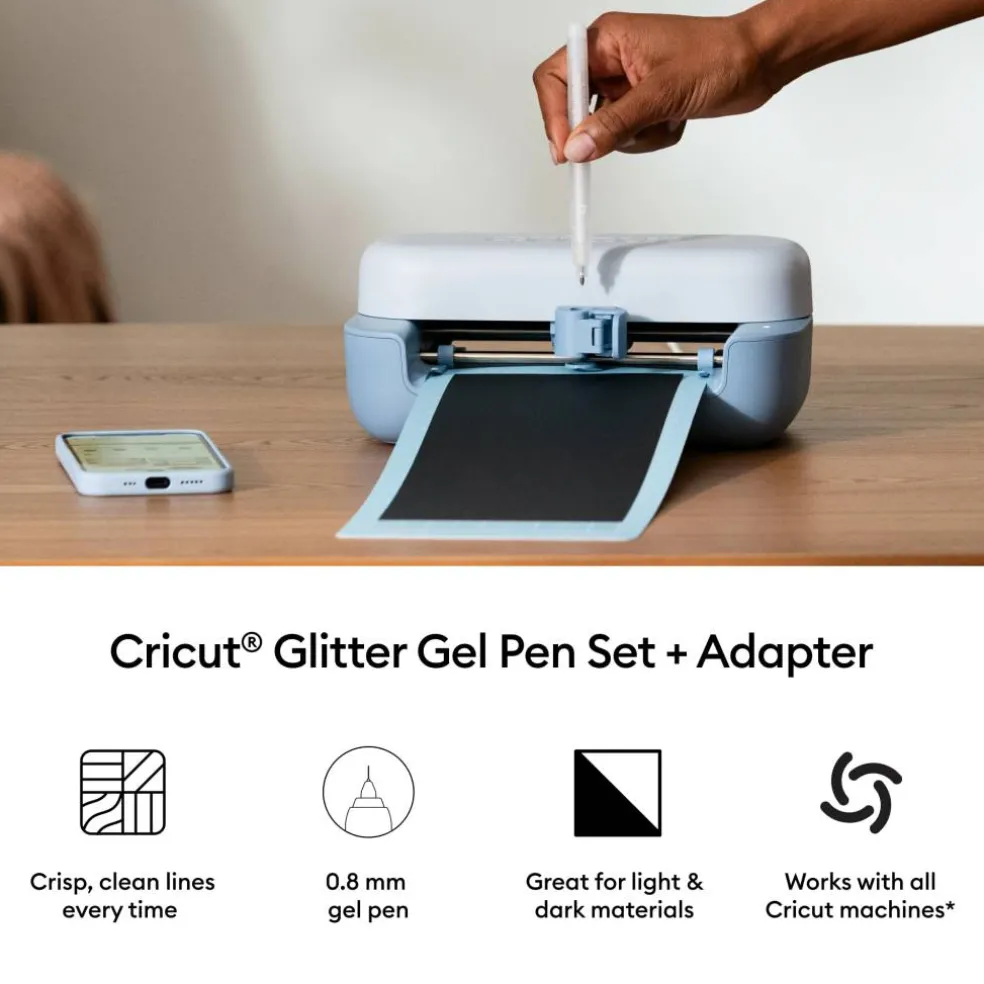 Cricut® 0.8mm Glitter Gel Pens, 3ct. with Adapter