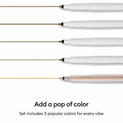 Cricut® 1.0mm Gold, Silver & Copper Permanent Metallic Marker Set + Adapter