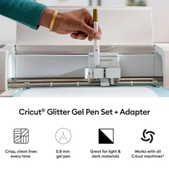 Cricut® 0.8mm Rainbow Sampler Glitter Gel Pen Set