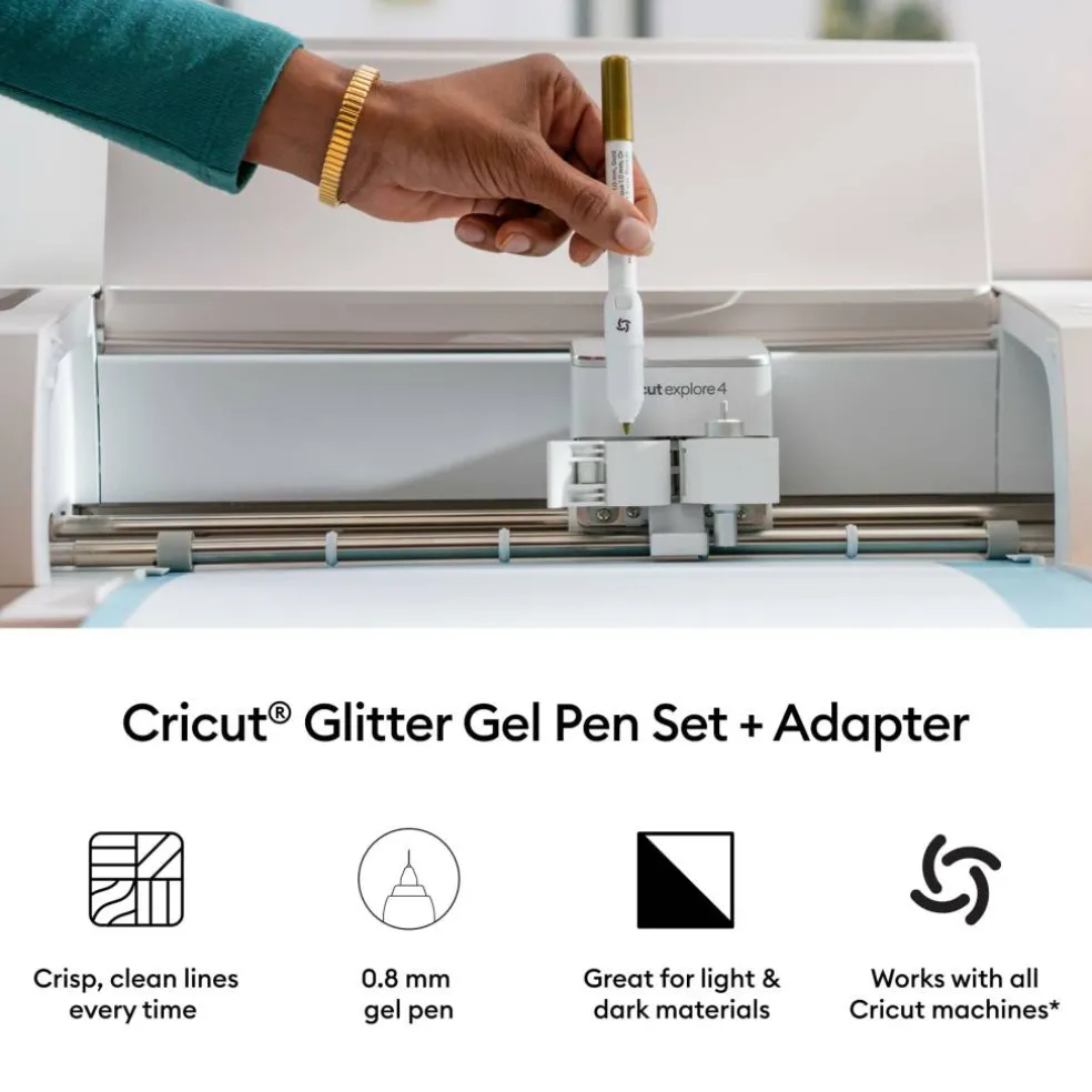 Cricut® 0.8mm Rainbow Sampler Glitter Gel Pen Set