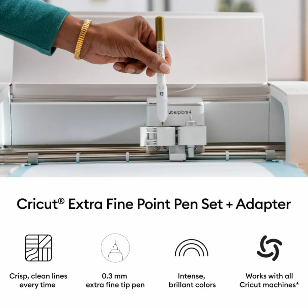 Cricut® 0.3mm Ultimate Sampler Extra Fine Point Pen Set + Adapter