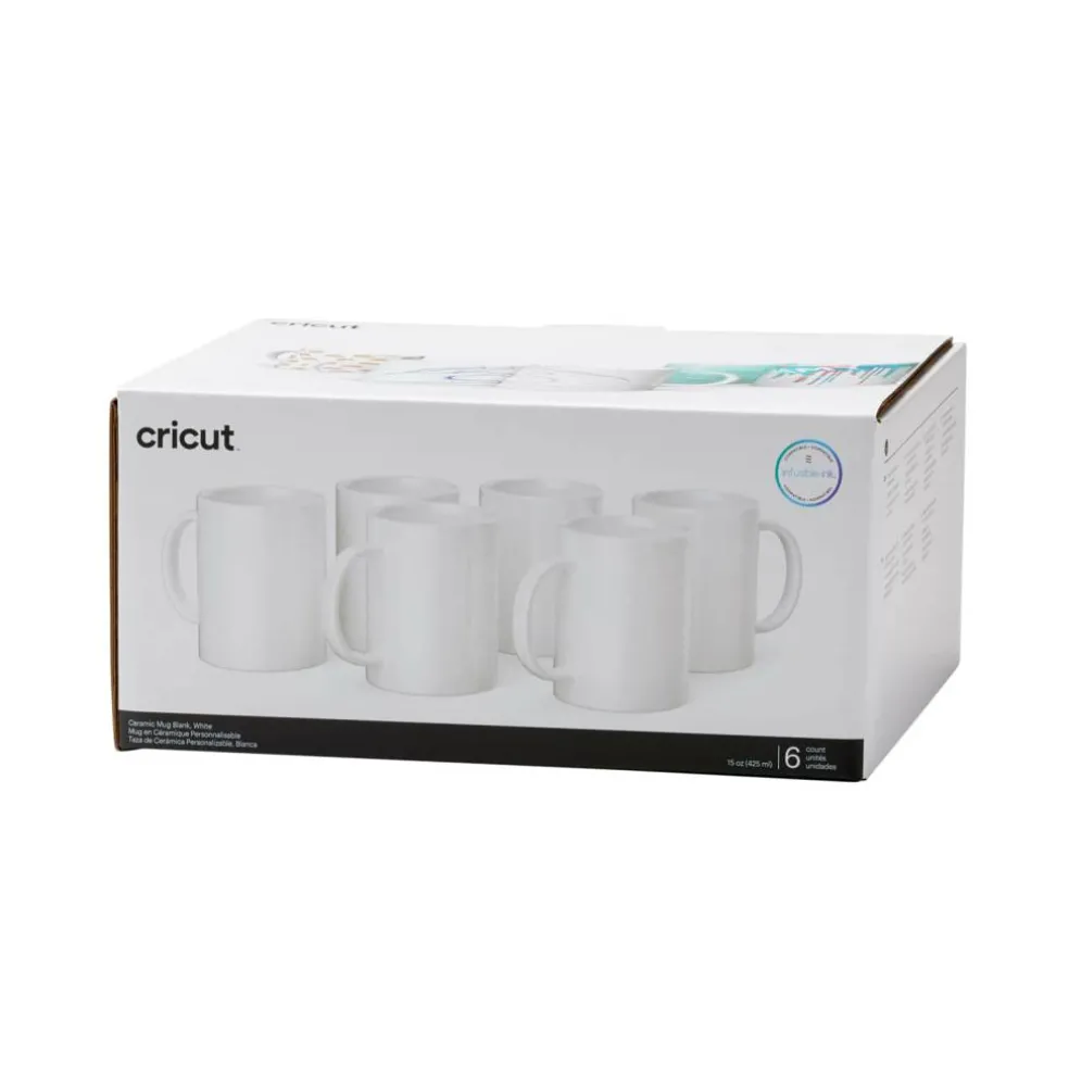 Cricut® 15oz. White Ceramic Mug Blanks, 6ct.