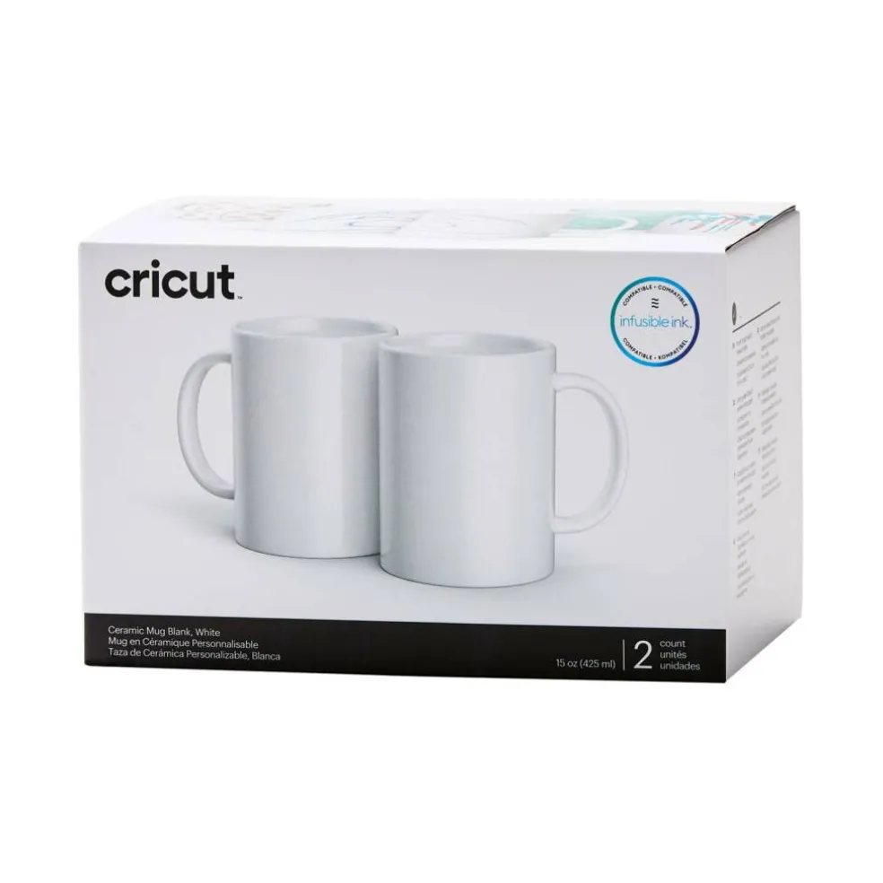 Cricut® 15oz. White Ceramic Mug Blanks, 2ct.