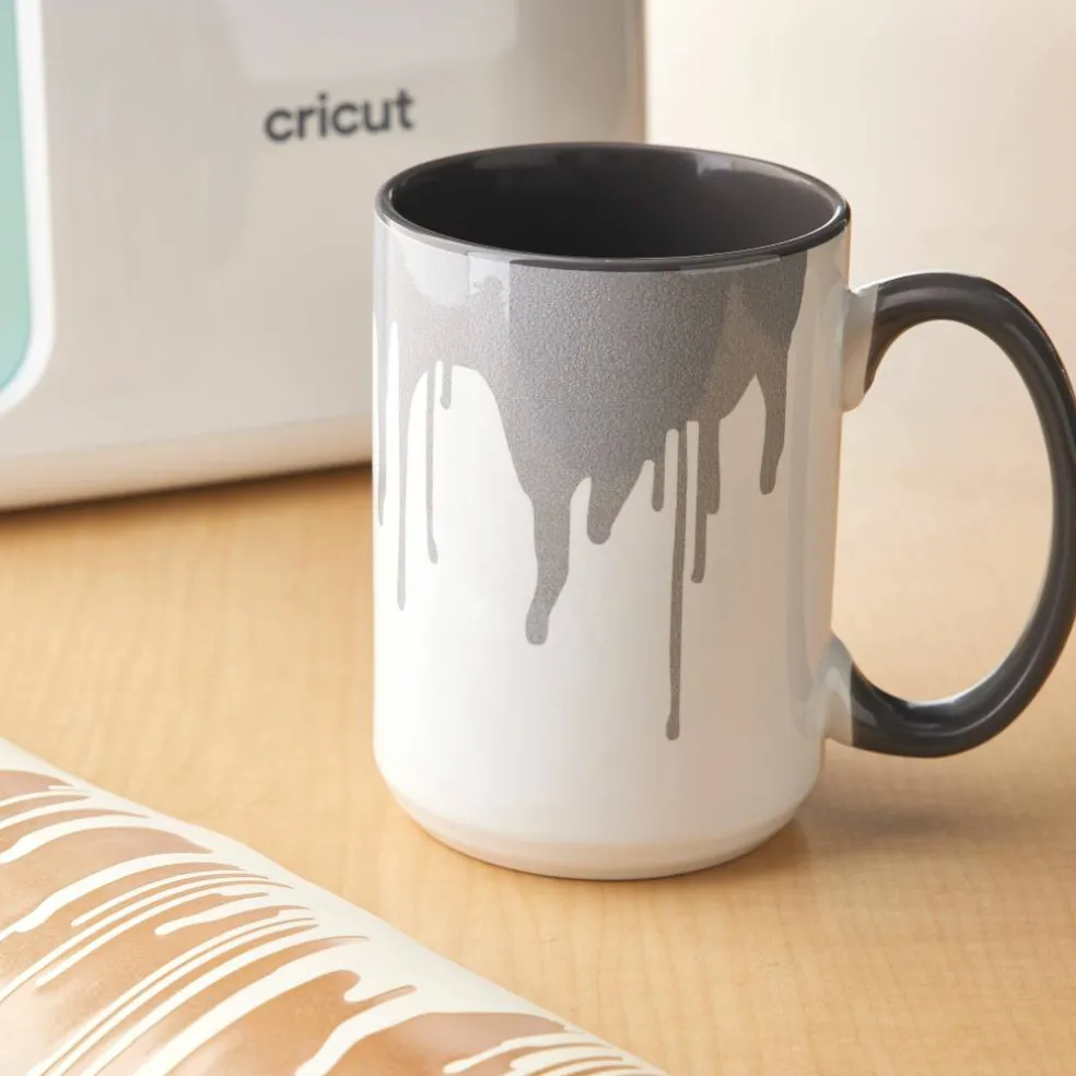 Cricut® 15oz. White & Gray Ceramic Mug Blank
