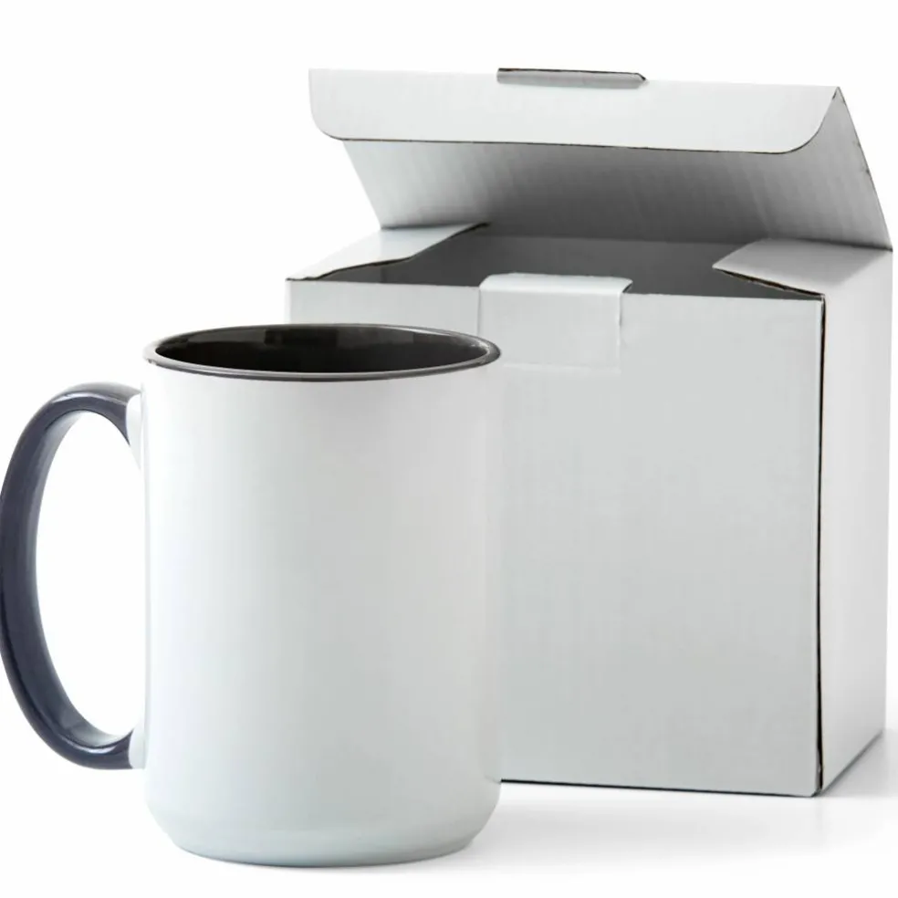Cricut® 15oz. White & Gray Ceramic Mug Blank