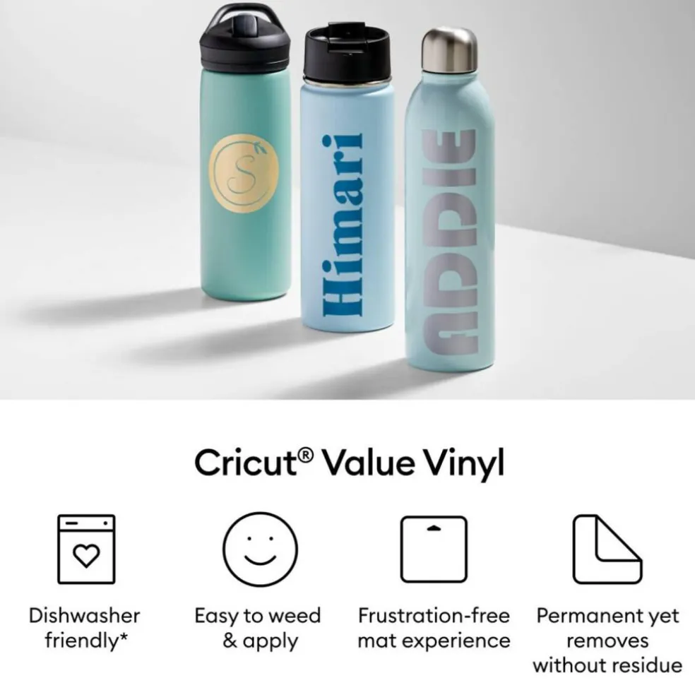 Cricut Permanent Matte Value Vinyl for Decals, 12 in x 35 ft