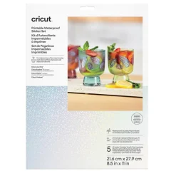 Cricut® Printable Clear US Letter Waterproof Holographic Sticker Set, 5ct.