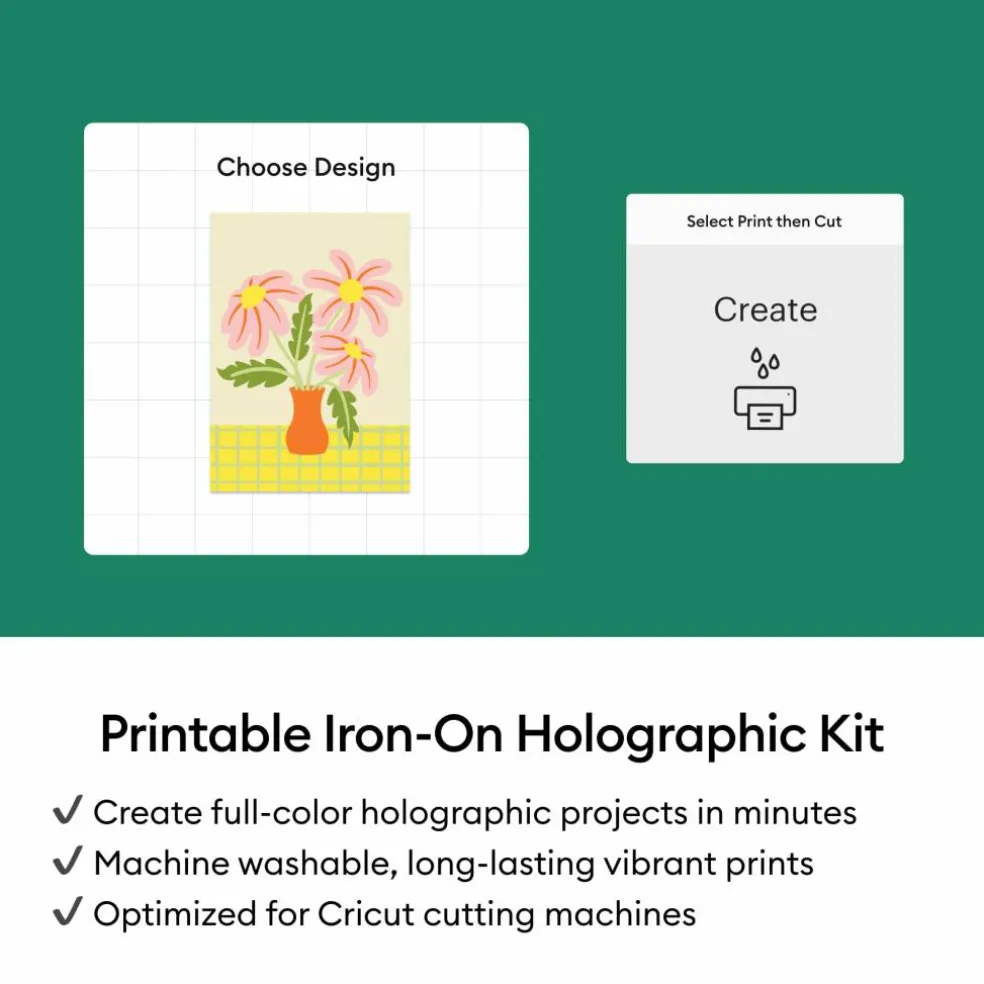 Cricut® Printable Iron-On Holographic Kit