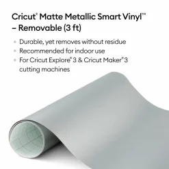 Cricut® Removable Matte Metallic Smart Vinyl™