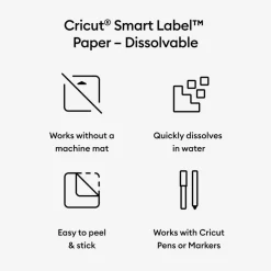 Cricut® Smart Label™ 13" x 24"  Dissolvable Paper, White