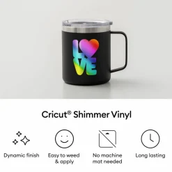 Cricut® Smart Vinyl™ Matless Permanent Rainbow Shimmer Vinyl