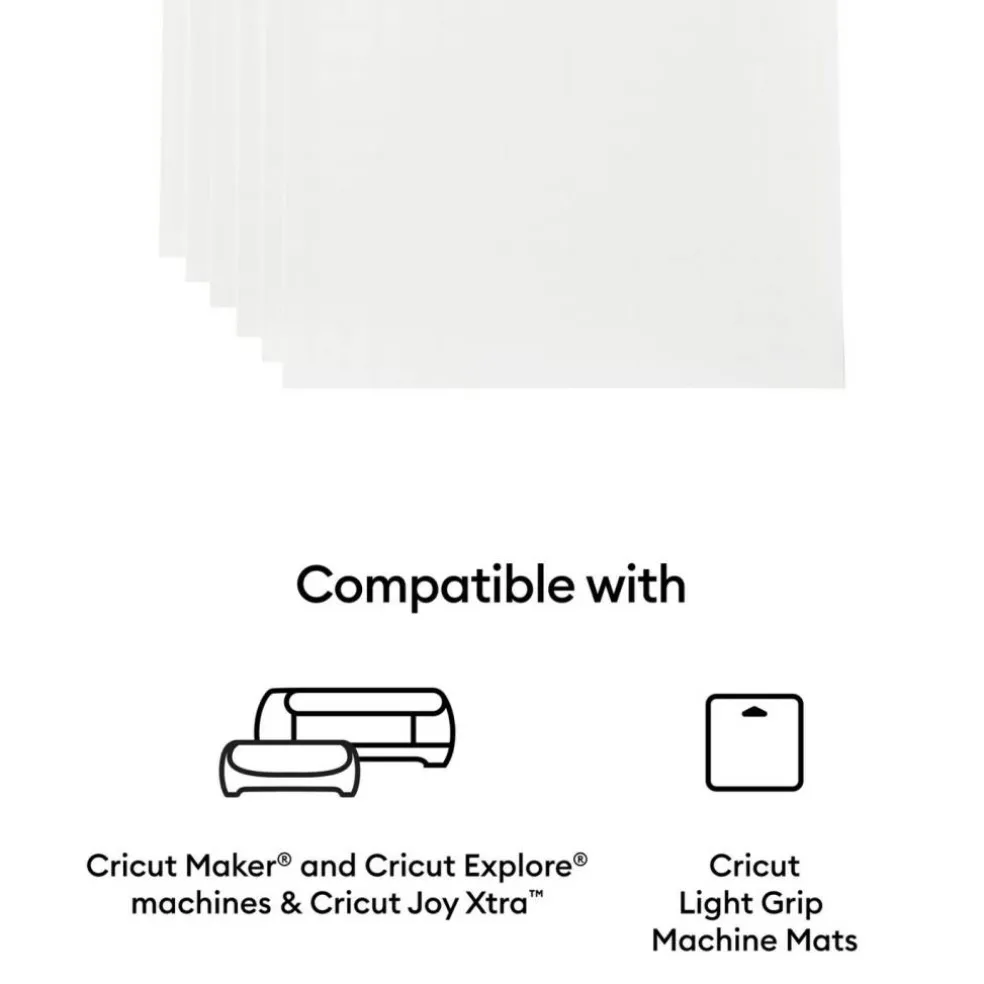 Cricut Transparent Printable Vinyl Sheets, 8.5 in x 11 in, 40 ct