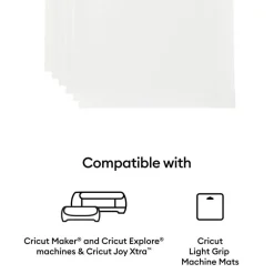 Cricut White Printable Vinyl Sheets, 8.5 in x 11 in, 25 ct
