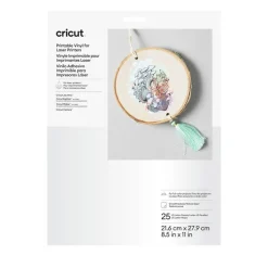 Cricut White Printable Vinyl Sheets, 8.5 in x 11 in, 25 ct