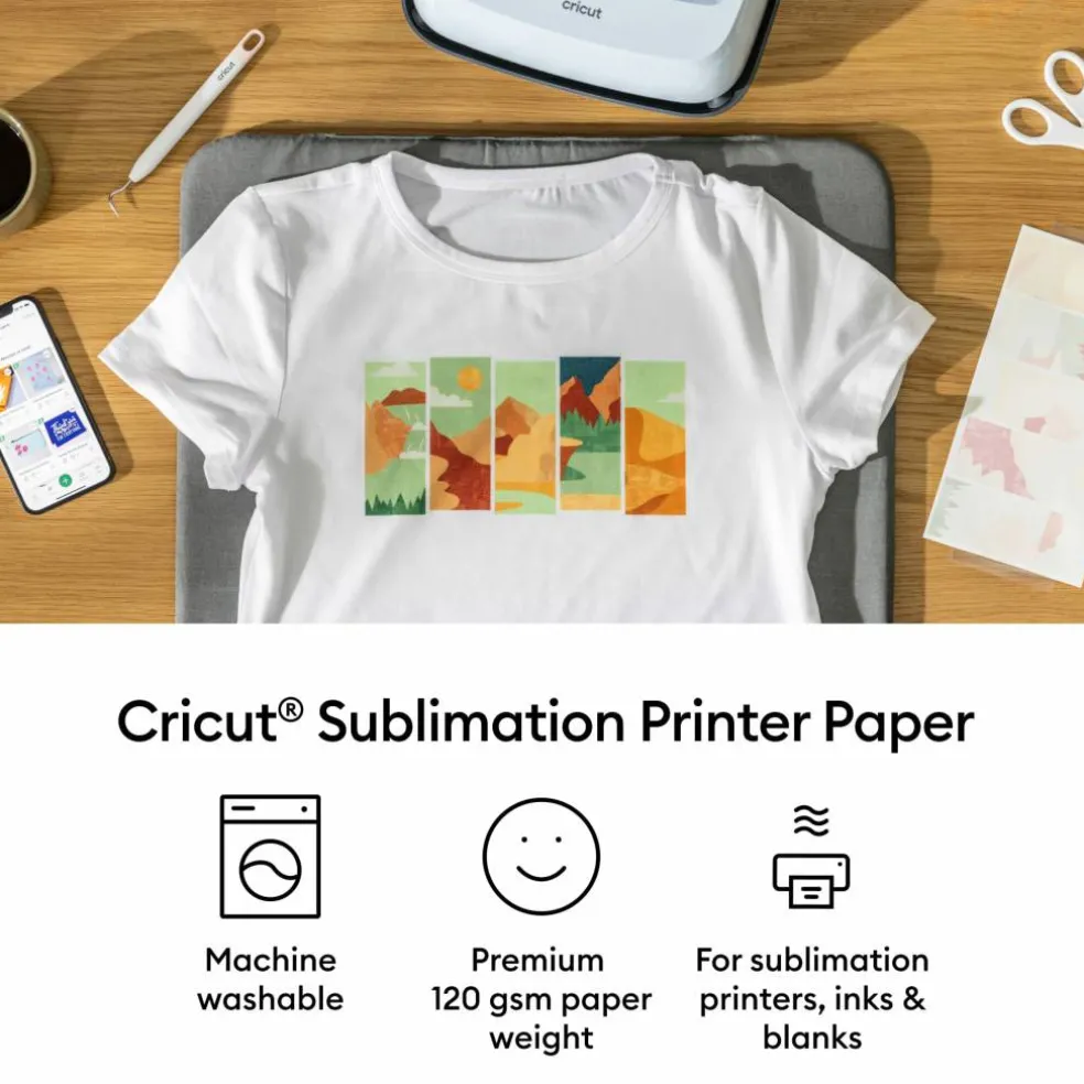 Cricut® 8.5" x 11" Sublimation Printer Paper, 65 Sheets