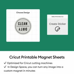 Cricut® 8.5" x 11" White Printable Magnet Sheets, 3ct.
