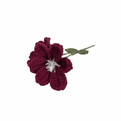 13" Crochet Burgundy Flower Pick by Ashland®