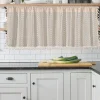 Crochet Curtain Valance for Kitchen Window - 24"L x 55"W (Beige)