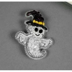 Crystal Art Beadwork Kit For Creating Broоch Ghost
